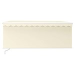 vidaXL Auvent manuel rétractable avec store et LED 3x2 5 m Crème