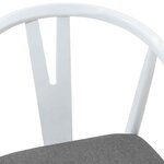 vidaXL Chaise de salle à manger 2 Pièces Blanc et Gris