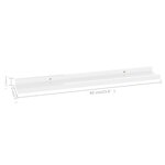 vidaXL Étagères murales 2 Pièces Blanc brillant 60x9x3 cm