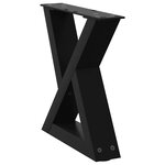 vidaXL Pieds de table basse 2 pièces Noir 30 x (30-31 3) cm Acier