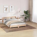 vidaXL Tapis Shaggy Anti-dérapant Marron 160 x 230 cm PP