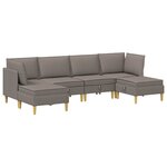 vidaXL Canapé modulaire avec rangement 6 pc Taupe Tissu
