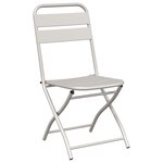 vidaXL Ensemble de Bistro Pliable 3 Pièces Beige en Acier