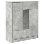 vidaXL Buffet avec tiroirs et portes gris béton 73x31x90 cm