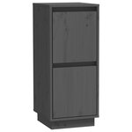 vidaXL Buffets 2 Pièces Gris 31 5x34x75 cm Bois massif de pin