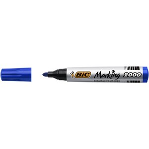 Marqueur Permanent MARKING 2000 pointe Ogive Large Bleu x 12 BIC