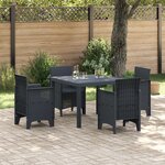 vidaXL Table de Jardin Anthracite 100 x 100 x 73 cm polyrotin