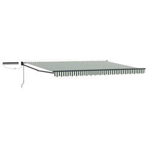 vidaXL Auvent rétractable électrique Vert  Blanc  Anthracite 4 5 × 3 m
