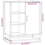 vidaXL Buffet chêne sonoma 62x35x76 cm bois d'ingénierie