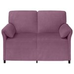 vidaXL Sofa 2 places Pourpre 138 x 83 x 95 cm Velours