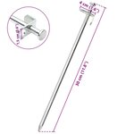 vidaXL Piquets de tente 24 Pièces 30 cm 8 mm acier galvanisé