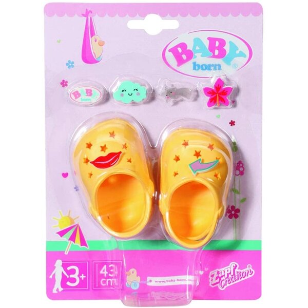 Zapf Creation 828311-A - BABY born 43cm Chaussures de vacances avec 6 motifs à clipser