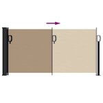 vidaXL Auvent latéral rétractable taupe 100x500 cm