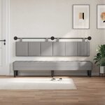 vidaXL Tête de lit suspendue Avec lumière LED Gris nuage Tissu