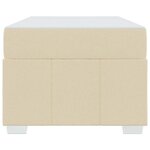 vidaXL Cadre de lit avec matelas Crème 90 x 200 cm tissu