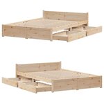 vidaXL Cadre de lit sans matelas 150x200 cm bois de pin massif