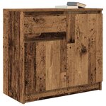 vidaXL Buffet avec tiroir vieux bois 71x35x65 cm bois d'ingénierie