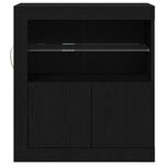 vidaXL Buffet Noir 60.5 x 37 x 67 cm Bois d'ingénierie