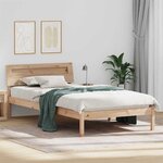 vidaXL Cadre de lit Marron 90 x 200 cm Bois massif en pin