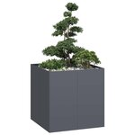 vidaXL Jardinière anthracite 80x80x80 cm acier
