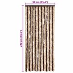 vidaXL Moustiquaire Beige et marron clair 90x220 cm Chenille