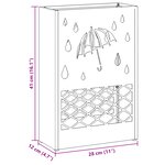 vidaXL Support de parapluie blanc - 28x12x41 cm  Acier