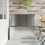 vidaXL Boîte de Rangement Extérieure Argent 100 x 50.5 x 50 cm