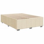 vidaXL Cadre de lit sans matelas crème 160x200 cm tissu