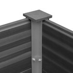 vidaXL Lit surélevé de jardin WPC 100x100x91 cm Gris