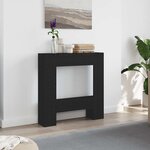 VidaXL Cadre de cheminée chêne noir 81x18x82 cm bois d'ingénierie