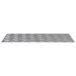 vidaXL Plaques à damier 4 Pièces Argent 80 x 40 cm Aluminium