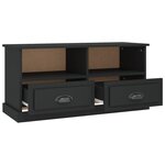 vidaXL Meuble TV noir 93x35 5x45 cm bois d'ingénierie