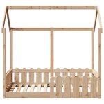vidaXL Cadre de lit d'enfants forme de maison sans matelas pin massif