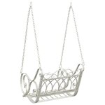 vidaXL Banc Balançoire Acier 71 x 75 x 59 cm Blanc antique