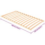 vidaXL Sommier à lattes Marron 120 x 190 cm Bois de hêtre massif