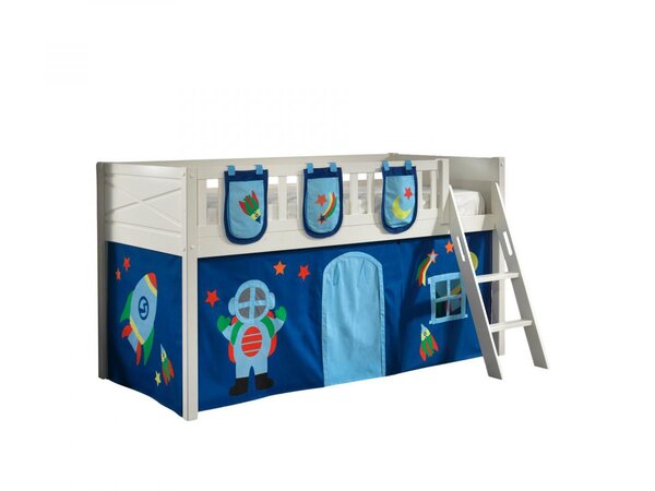 Scott Lit Mezzanine et Rideau Astro + 3 Sacs Rangement