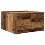 vidaXL Table basse avec tiroirs vieux bois 70 5x70x40 cm
