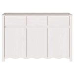 vidaXL Buffet Drammen Blanc 114 x 43 x 75.5 cm Bois de pin massif