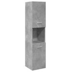 vidaXL Ensemble de meubles de salle de bain 4 Pièces gris béton