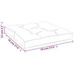 vidaXL Coussin de palette multicolore 70x70x12 cm tissu