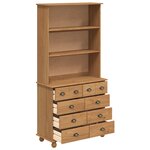Hutch vidaXL 'ASKIM'Brun Miel 91x40x183 cm Bois massif de pin