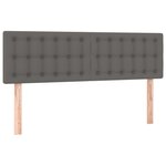 vidaXL Sommier à lattes de lit avec matelas et LED Gris 140x190cm