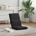 vidaXL Fauteuil de sol ajustable Noir Velours