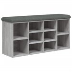 vidaXL Banc à chaussures sonoma gris 102x32x50 cm bois d'ingénierie