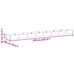 vidaXL Jardinière surélevée 970 x 100 x 36 cm Acier galvanisé