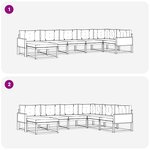 vidaXL Ensemble de canapés d'extérieur 7 Pièces Naturel et Anthracite