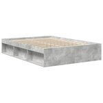 vidaXL Cadre de lit sans matelas gris béton 160x200 cm
