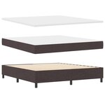 vidaXL Lit coffre avec matelas et banc marron foncé 180x200 cm tissu