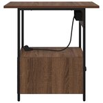 vidaXL Cabinet de chevet avec tiroir Chêne marron 60 x 30 x 61 cm