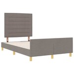 vidaXL Cadre de lit avec tête de lit Taupe 120 x 190 cm tissu